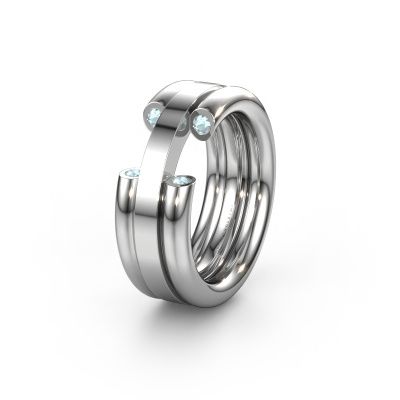 Alliance WH6018L 950 platine aigue-marine ±8x3 mm