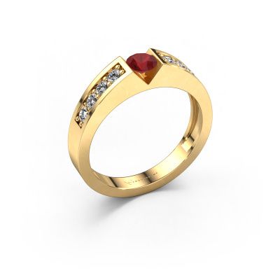 Verlovingsring Lizzy 2 585 goud robijn 4.2 mm