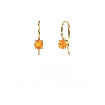 Pendants d'oreilles Cleo RND 585 or jaune citrine 5 mm