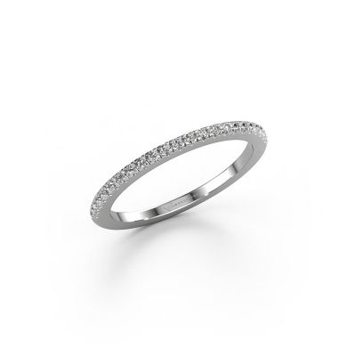 Stackable ring SRH0266B10H4 585 white gold diamond 0.173 crt