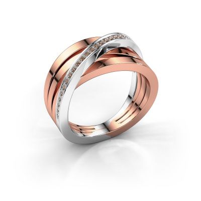 Ring Esmee 585 Roségold Braun Diamant 0.145 crt
