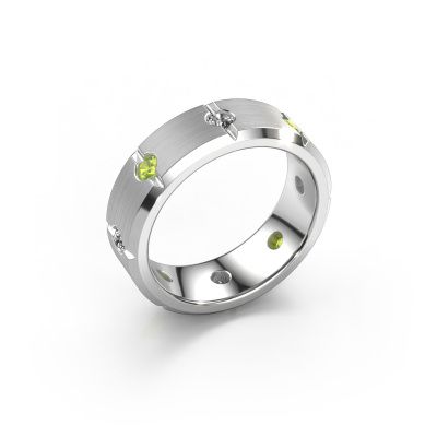 Herren ring Irwin 585 Weißgold Peridot 2.7 mm