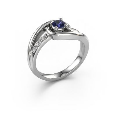 Ring Aylin 585 white gold sapphire 4 mm