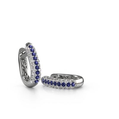 Créoles Danika 8.5 A 950 platine saphir 1.7 mm