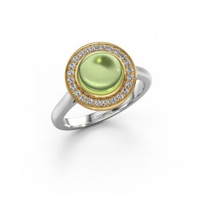 Ring Alisa 585 white gold peridot 8 mm