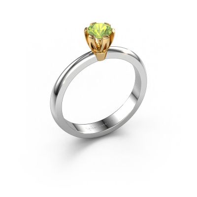 Engagement ring Julia 585 white gold peridot 4 mm