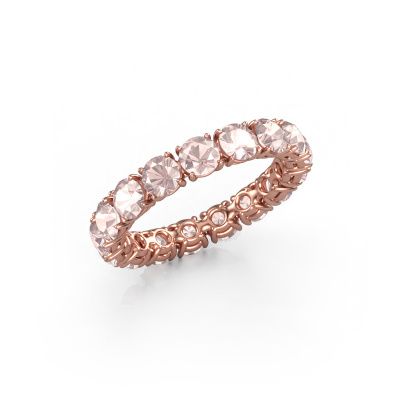 Bague superposable Vivienne 3.7 585 or rose champagne morganite 3.7 mm