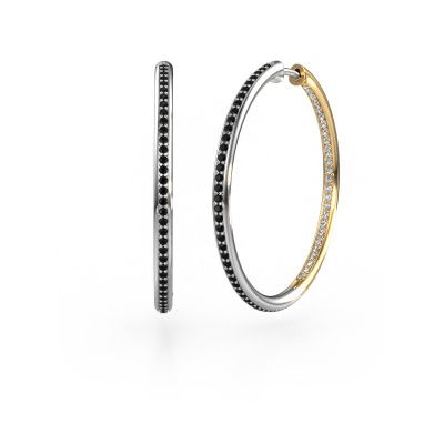 Creole Sina 30mm 585 Weißgold Schwarz Diamant 0.959 crt