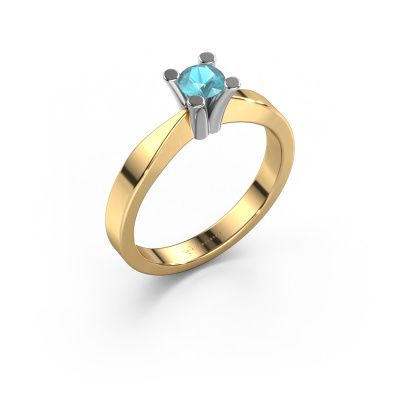 Verlobungsring Ichelle 1 585 Gold Blau Topas 4.2 mm