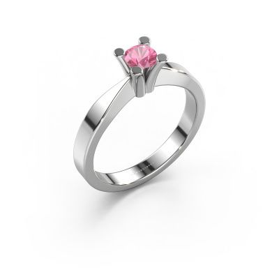 Verlobungsring Ichelle 1 585 Weißgold Pink Saphir 4.2 mm