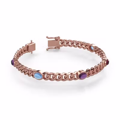 Glieder Gliederarmband Corinne 5 7mm 585 Roségold