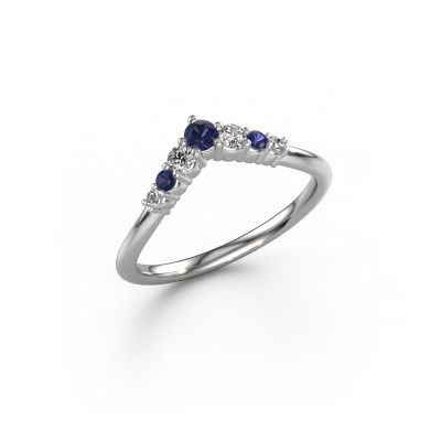 Stacking ring Imani A 585 white gold sapphire 2.8 mm