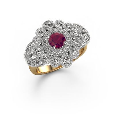 Ring Elia 585 gold rhodolite 5 mm