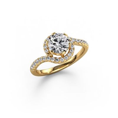 Engagement ring Elli 585 gold lab grown diamond 1.31 crt
