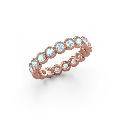 Ring Mariam 0.07 585 Roségold Aquamarin 2.7 mm
