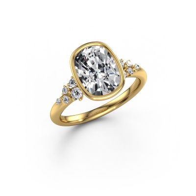 Engagement ring Aliyah CSH 585 gold lab grown diamond 2.703 crt