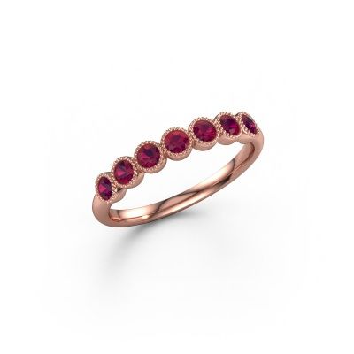 Ring Mariam half 585 rose gold rhodolite 2.4 mm