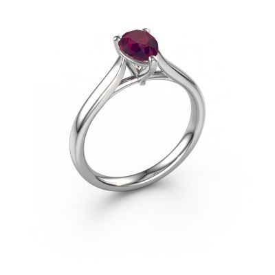 Bague de fiançailles Mignon per 1 950 platine rhodolite 7x5 mm