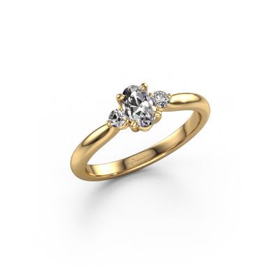 Engagement ring Lieselot OVL 585 gold diamond 0.51 crt