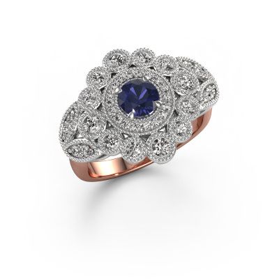 Ring Elia 585 rose gold sapphire 5 mm