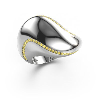 Ring Phyliss 585 white gold yellow sapphire 1 mm