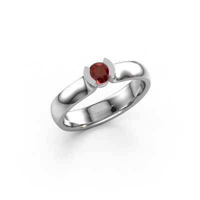 Ring Ophelia 585 white gold garnet 4.2 mm