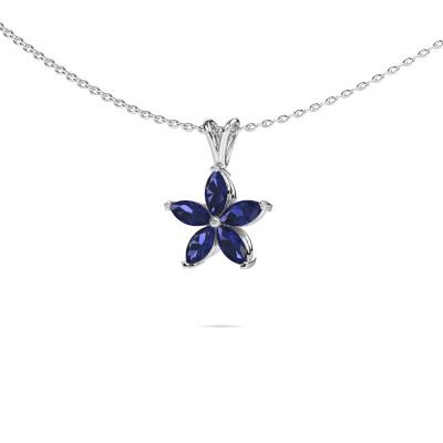 Pendant Sylvana 585 white gold sapphire 5x2.5 mm