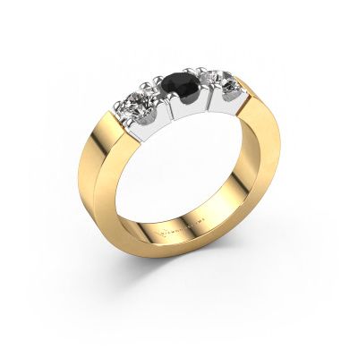 Ring Dana 3 585 gold black diamond 0.80 crt