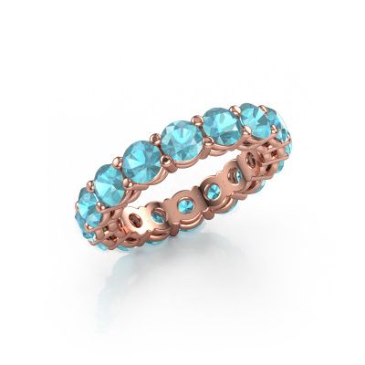 Stackable ring Michelle full 4.2 585 rose gold blue topaz 4.2 mm