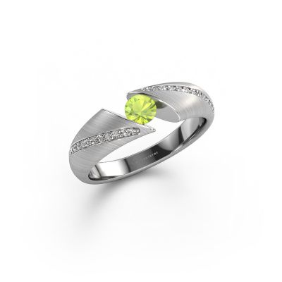 Ring Hojalien 2 585 white gold peridot 4.2 mm
