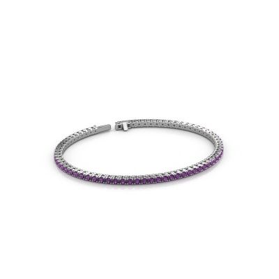 Tennis bracelet Shirley 2.2 585 white gold amethyst 2.2 mm