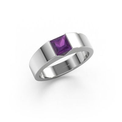 Engagement ring Arlena 1 950 platinum amethyst 4 mm