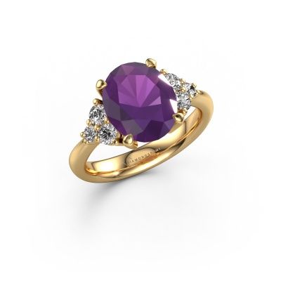Engagement ring Aleida OVL 1 585 gold amethyst 9x7 mm