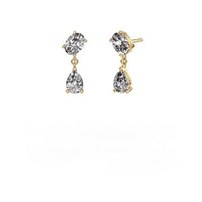 Earrings Toi et Moi OVL-PER 585 gold diamond 2.70 crt