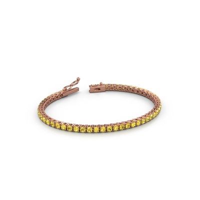 Tennisarmband Shirley 2.9 585 Roségold Gelb Saphir 2.9 mm