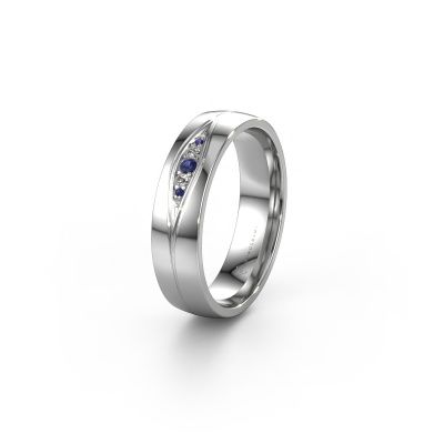 Wedding ring WH0133L25AP 585 white gold sapphire ±0.20x0.07 in