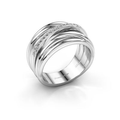 Ring Fien 585 white gold diamond 0.095 crt