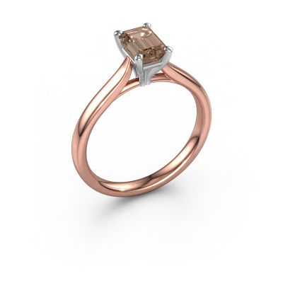 Engagement ring Mignon eme 1 585 rose gold brown diamond 0.90 crt