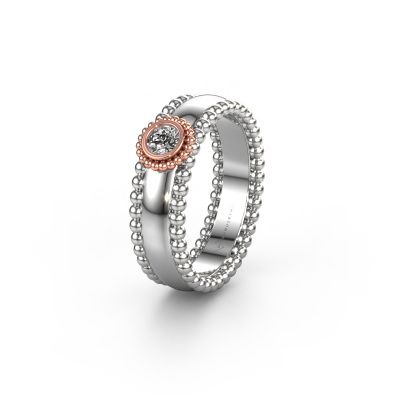 Trauring WH3053L16A 585 Weißgold Zirkonia ±6x1.7 mm