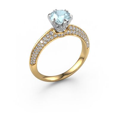 Engagement ring Abby 585 gold aquamarine 6.5 mm