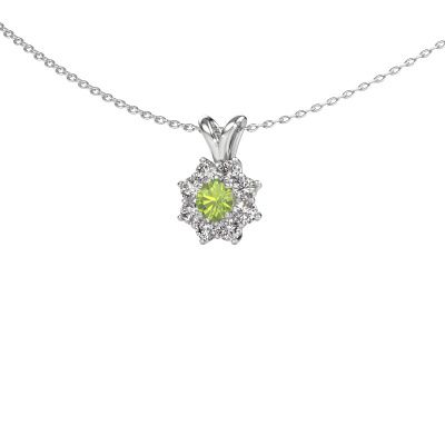 Anhänger Carolyn 585 Weißgold Peridot 4 mm