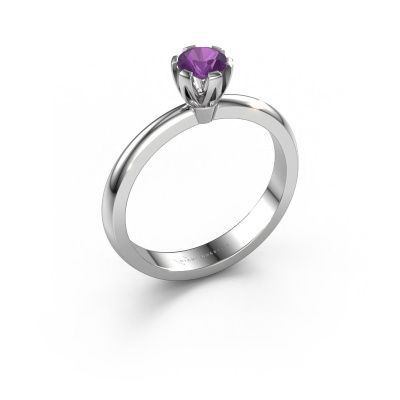 Verlobungsring Julia 950 Platin Amethyst 4 mm