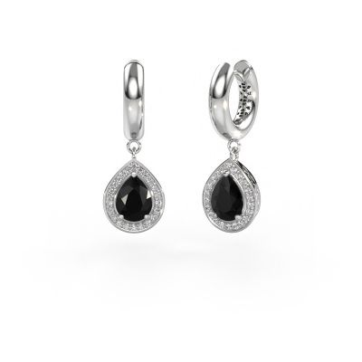 Pendants d'oreilles Barbar 1 950 platine diamant noir 2.22 crt