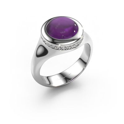 Ring Lesli RND 950 platinum amethyst 10 mm