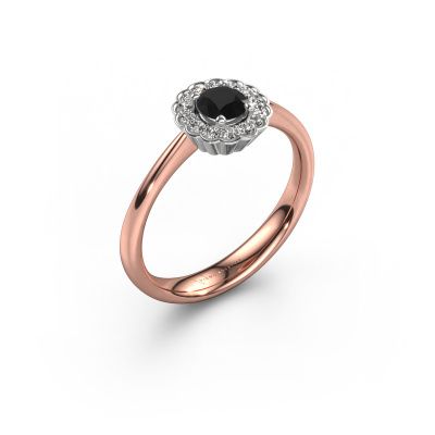Verlobungsring Debi 585 Roségold Schwarz Diamant 0.50 crt