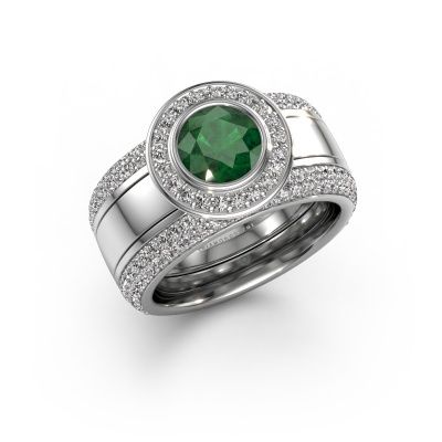 Ring Roxie 950 platinum emerald 6.5 mm