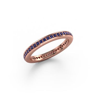 Stackable ring Elvire 2 585 rose gold sapphire 1.2 mm