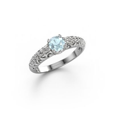 Engagement ring Mellie 950 platinum aquamarine 5 mm