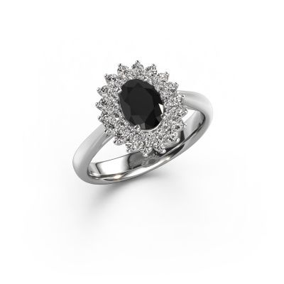 Verlobungsring Alina 1 585 Weißgold Schwarz Diamant 1.05 crt