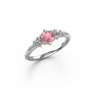 Engagement ring Royce RND 950 platinum tourmaline pink 5 mm